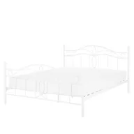 Łóżka - Beliani Łóżko metalowe 140 x 200 cm białe ANTLIA 248140 - miniaturka - grafika 1