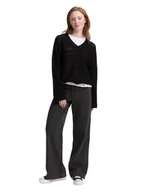 Swetry damskie - TOM TAILOR Denim Sweter w kolorze czarnym - miniaturka - grafika 1