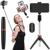 Selfie stick - KIJEK DO SELFIE TRIPOD STATYW + PILOT BLUETOOTH - miniaturka - grafika 1