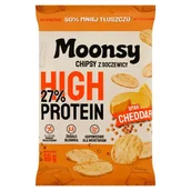 Chipsy - Moonsy Chipsy z soczewicy smak cheddar 60 g - miniaturka - grafika 1