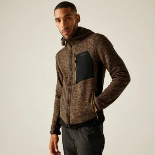 Regatta Bluza męska rozsuwana z kapturem Alven Brązowy, Cotton, Rozmiar: 3XL - Bluzy sportowe męskie - miniaturka - grafika 1