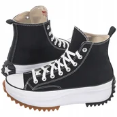 Sneakersy damskie - Buty Trampki Sneakersy Damskie Converse Run Star Hike 166800C Czarne - miniaturka - grafika 1