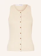 Koszulki i topy damskie - Selected Femme Top Z Dzianiny weiss - miniaturka - grafika 1