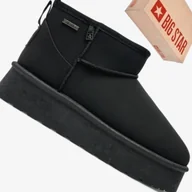 Śniegowce damskie - Big Star OO274A099 damskie czarne śniegowce na platformie - miniaturka - grafika 1