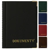 Etui na dokumenty i karty - Km Plastik Okładka na dokumenty  skóropodobna okuta eko 21 161792 - miniaturka - grafika 1