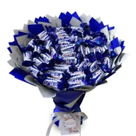 Zestawy upominkowe - Słodki jadalny bukiet z cukierkami Milky Way (35 szt) Prezent na 35 urodziny - miniaturka - grafika 1