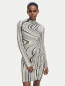 Sukienki - Desigual Sukienka codzienna Chiara 25WWVK35 Beżowy Slim Fit - miniaturka - grafika 1