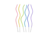 Urodziny dziecka - Świeczki urodzinowe zakręcone pastelowe - cm - 6 szt. - miniaturka - grafika 1