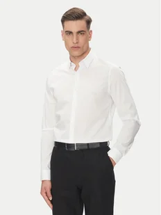 Calvin Klein Koszula Essential LV019EU030 Biały Slim Fit - Koszule męskie - miniaturka - grafika 1