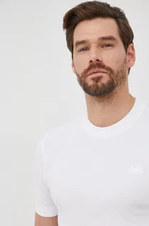 Koszulki męskie - Benetton United Colors of United Colors of t-shirt bawełniany kolor biały gładki - grafika 1