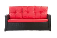Poduszki ogrodowe - Poduszki na sofę, czerwone, 168x52x7+ 3*50x56cm, poduszki na meble ogrodowe - miniaturka - grafika 1