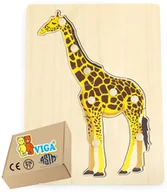 Zabawki sensoryczne - Drewniane Puzzle Viga zabawki MONTESSORI 1 2 3 latka - miniaturka - grafika 1