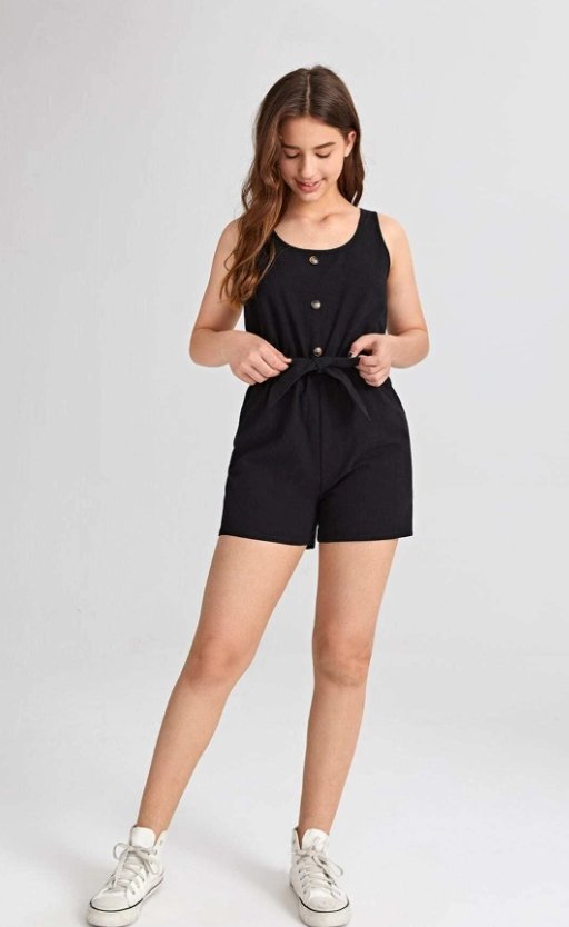 SHEIN KOMBINEZON MŁODZIEŻOWY CZARNY LATO 145CM ŁFK