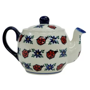 Ceramiczna czajnik kula Ceramika Bolesławiec - Czajniki na gaz - miniaturka - grafika 1