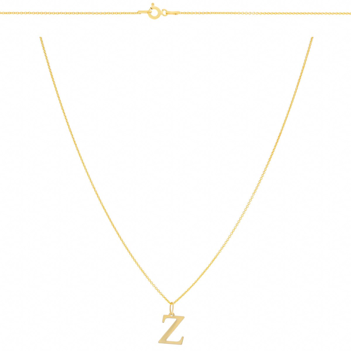Komplet łańcuszek + złota zawieszka literka Z