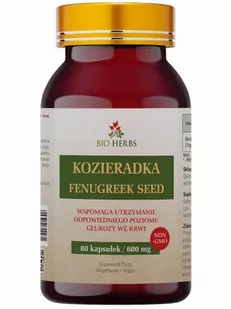 Bio Herbs, Kozieradka Utrzymanie Odpowiedniego Poziomu Glukozy We Krwi, 80 Kaps. - Suplementy naturalne - miniaturka - grafika 1