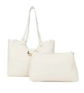 Torebki damskie - Klasyczna beżowa torebka na ramię Nobo z wyjmowanym środkiem - miniaturka - grafika 1