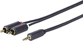Kable - VivoLink Kabel VivoLink Minijack 3.5 RCA Cinch x2 2.5m Czarny PROMJRCA2.5 - miniaturka - grafika 1