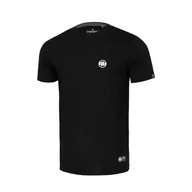 Koszulki sportowe męskie - Pit Bull T-Shirt Koszulka Lekka Small Logo Black - miniaturka - grafika 1