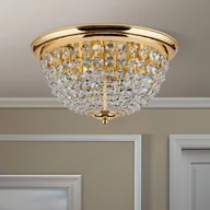 Lampy sufitowe - Lampa sufitowa Plafond, złota/przezroczysta, Ø47cm - miniaturka - grafika 1
