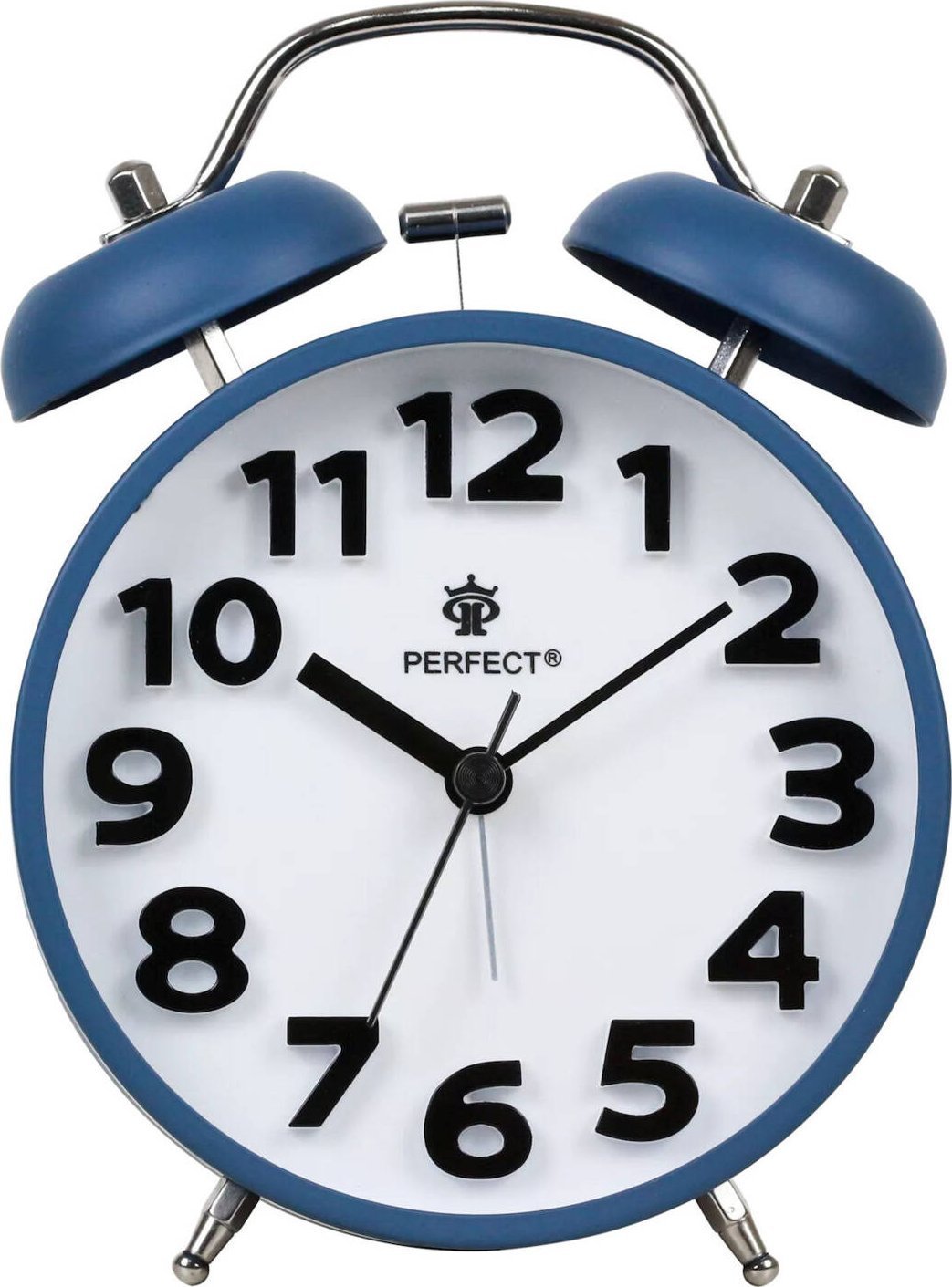 Perfect Budzik Perfect TBD11502 niebieski głośny alarm cichy mechanizm .