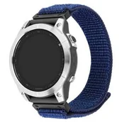 Akcesoria do smartwatchy - Fixed Nylonowy pasek Nylon Sporty Strap, QuickFit 26mm do Garmin Fenix 7X Pro / 7X / 6X Pro / 5X Plus / 5X / 3HR / 3, ciemnoniebieski - miniaturka - grafika 1
