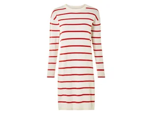 esmara® Sukienka midi damska z bawełną organiczną (beżowy/czerwony/paski, XL(48/50)) - Sukienki esmara® Sukienka midi damska z bawełną organiczną (beżowy/czerwony/paski, XL(48/50)) - Sukienki - miniaturka - grafika 1