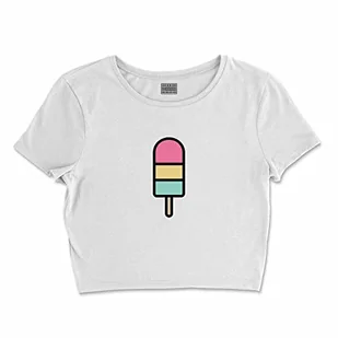 Bona Basics, Damski T-shirt basic, z nadrukiem cyfrowym, 100 bawełny, biały, swobodny, damski top, rozmiar: M, biały, M - Koszulki i topy damskie - miniaturka - grafika 1