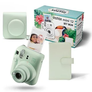 Aparat FUJIFILM  Instax mini 12 Set Box (album + etui) Zielony - Aparaty natychmiastowe - miniaturka - grafika 1
