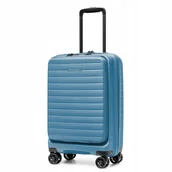 Walizki - PUCCINI Walizka Kabinowa Podróżna z Kieszenią Zewnętrzną Niebieska PP028C-7 - miniaturka - grafika 1