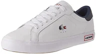 Sneakersy męskie - Lacoste Męskie sneakersy Powercourt, Wht Nvy Red, 46 EU - miniaturka - grafika 1
