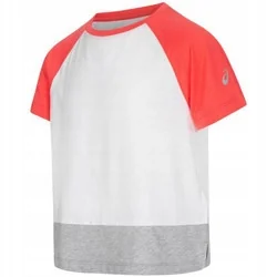 Koszulka crop top oversize dziewczęca ASICS 152 biały różowy 2034A090