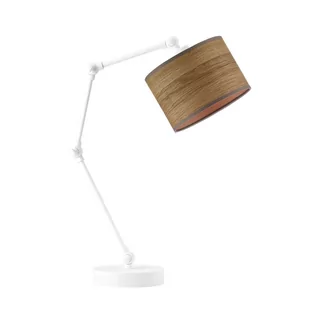 Lampka biurkowa, nocna, stołowa, Asmara eco, 20x50 cm, kasztanowy klosz - Lampy stojące - miniaturka - grafika 1