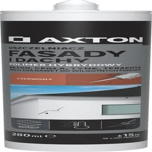 Uszczelniacz Fasady i Dachy 280 ml czerwony Axton 3276000710004 - Uszczelnienia dachów - miniaturka - grafika 1