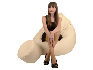 Pufa sako XXXL worek + gratis beżowa - Pufy i podnóżki - miniaturka - grafika 1
