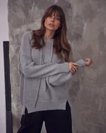 Swetry damskie - Sweter Jasper Szary - miniaturka - grafika 1