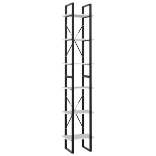 vidaXL 6-poziomowy regał, biały, 40x30x210 cm, płyta wiórowa - Regały - miniaturka - grafika 1