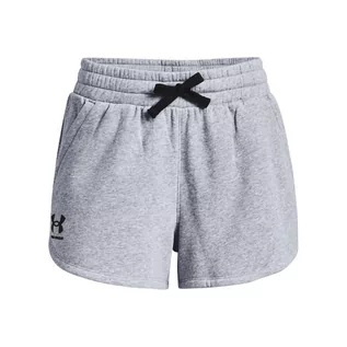 Spodenki męskie - Under Armour, Spodenki dresowe damskie, Rival Fleece Short, 1376257-035, Szare, Rozmiar M - grafika 1