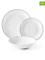 Serwisy obiadowe - Trendy Kitchen by EXCÉLSA 18-częściowy zestaw talerzy "Gold" w kolorze złoto-białym - miniaturka - grafika 1