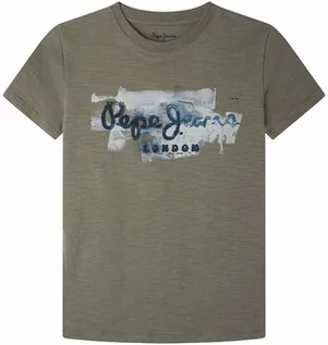 Koszulki dla dziewczynek - Pepe Jeans Koszulka "Golders" w kolorze khaki - grafika 1