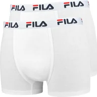Majtki męskie - Bokserki męskie FILA, 2-pak - bawełna, gładkie białe S (małe) - miniaturka - grafika 1