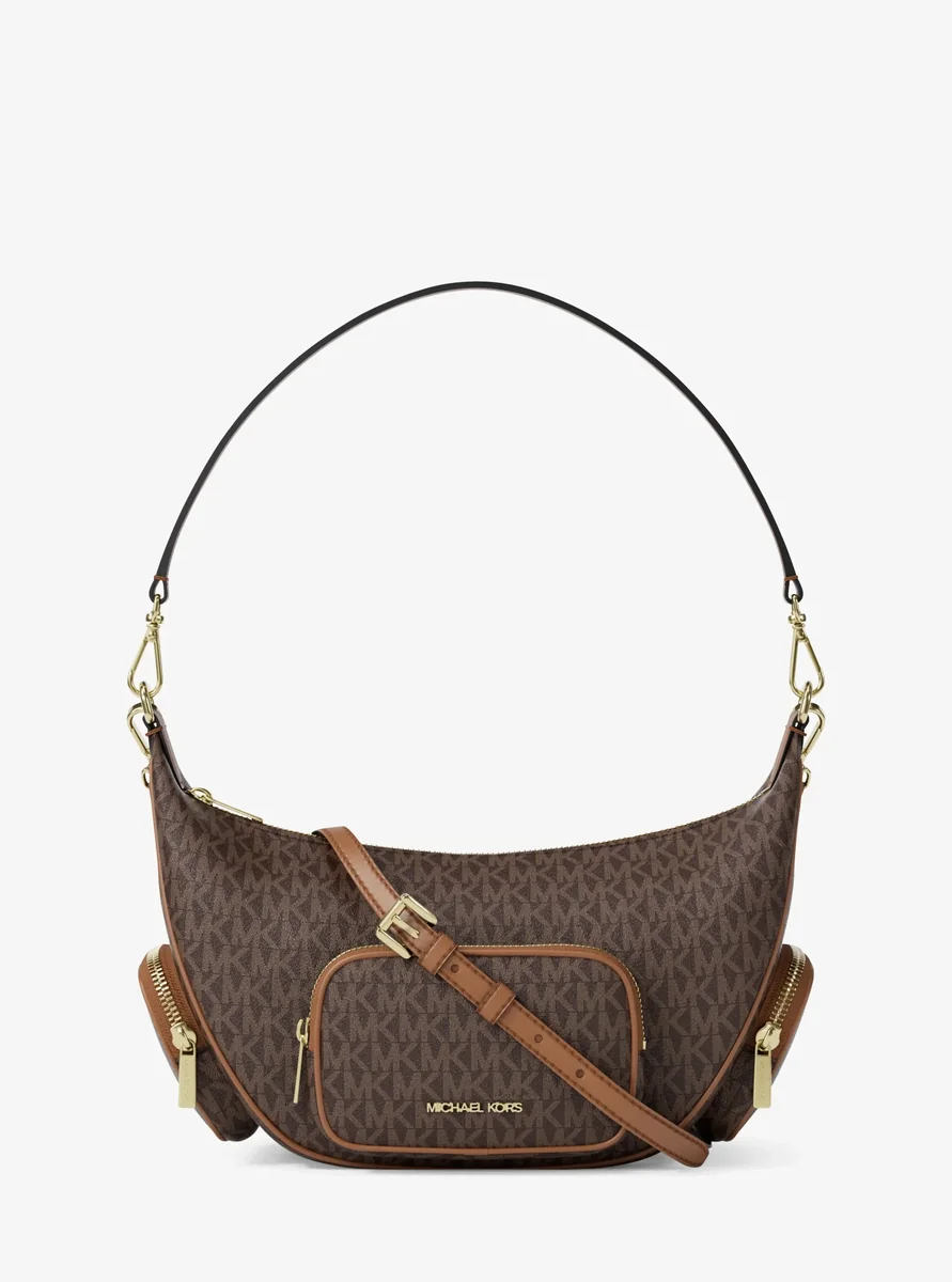 MICHAEL KORS TOREBKA DAMSKA Z TWORZYWA MODEL 35R6G0WS8B BRĄZOWA QAA*