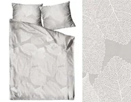 Pościel - Greno Pościel bawełniana 140x200 Bohema beżowa liście Bielbaw Premium - miniaturka - grafika 1