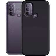 Etui i futerały do telefonów - Etui Do Motorola Moto G31 Gumowe Obudowa Czarne Matowe Silikon Pokrowiec - miniaturka - grafika 1