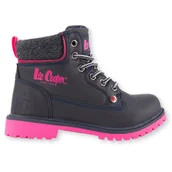 Buty dla dziewczynek - Buty dziecięce Lee Cooper trapery zimowe granatowe -28 - miniaturka - grafika 1