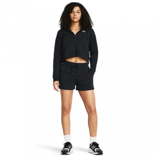 Damskie spodenki dresowe Under Armour Rival Fleece Short - czarne - UNDER ARMOUR - Koszulki sportowe damskie - miniaturka - grafika 1