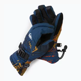 Rękawice narciarskie - Rękawice snowboardowe dziecięce Quiksilver Mission niebieskie EQBHN03030 - grafika 1