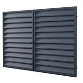 Ogrodzenia - Polargos Brama Mistral 2-skrzydłowa antracyt 400 x 180 cm - miniaturka - grafika 1