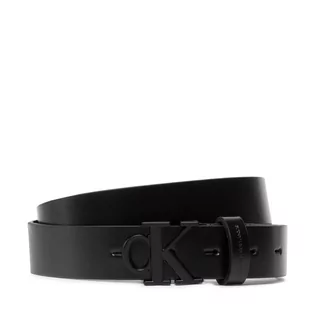 Paski - Calvin Klein Pasek Damski JEANS - Round Mono Plaque Belt 30Mm K60K609832 Black BDS - grafika 1