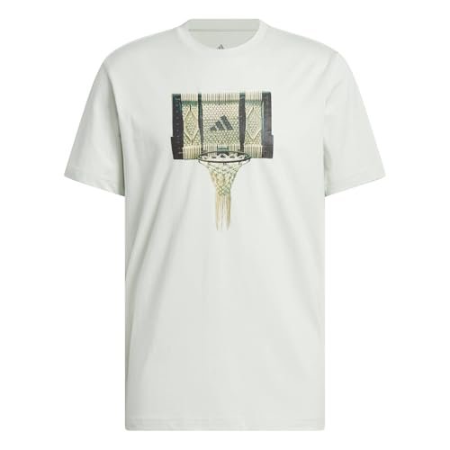 adidas Mężczyźni Basketball Gallery Graphic T-Shirt, linen green, M